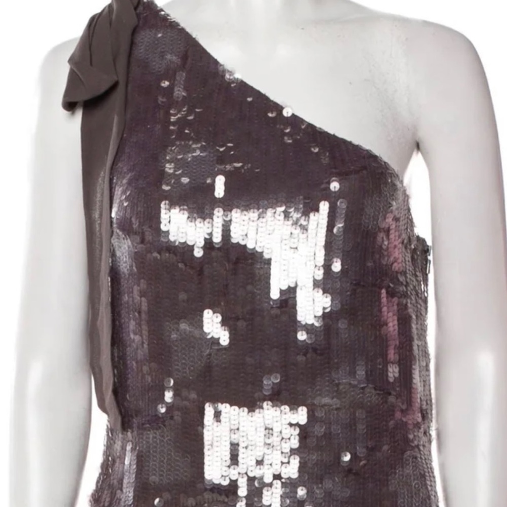 Sequin One-Shoulder Dress